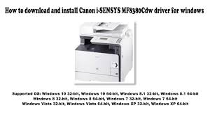 Canon ufr ii/ufrii lt printer driver for linux is a linux operating system printer driver that supports canon devices. Canon I Sensys Mf8380cdw Driver And Software Free Downloads
