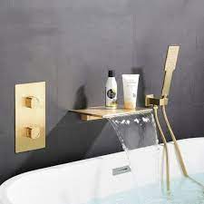 Thermostatic Tub Faucet Waterfall Spout