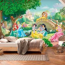 Wall Mural Disney Princesses With Pets