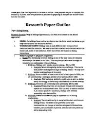 Research Paper Outline Lesson And Sample Outline