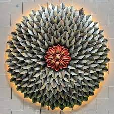 Metal Iron Round Flower Wall Art