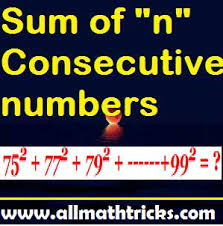 sum of n consecutive numbers like