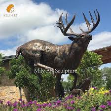 High Quality Custom Bronze Elk Statue