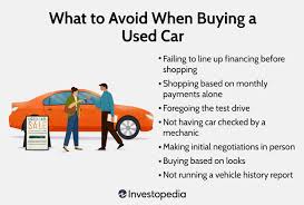 7 things to avoid when ing a used car