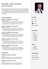 It also nicely sections off skills and education notes from the work. Work Resume Example Free Download Cv Templates