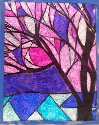 Faux Stained Glass Using Aluminum Foil