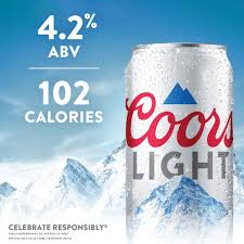 coors light lager beer 24 oz can