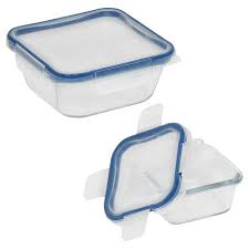 4 piece square food storage container