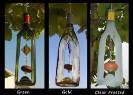 Wine Bottle Wind Chimes Recycled Wine