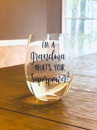 Grandma Wine Glass Grandmother Gifts