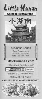 My order is always accurate, and the food arrives piping hot and delicious. Little Hunan Menu Midland Menus