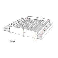 Wood Storage Platform Bed Bbd 5600 3k