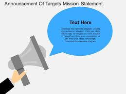 Announcement Of Targets Mission Statement Powerpoint Template