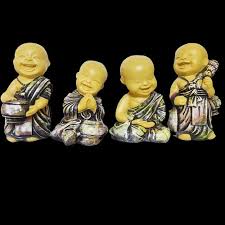 Decorify Set Of 4 Baby Laughing Buddha