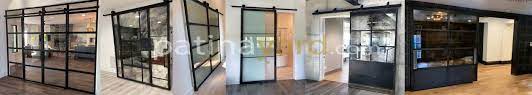 Custom Metal And Glass Barn Doors Built