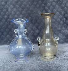 amber glass vase set