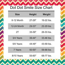 Dot Dot Smile Shoppe Size Chart Dotdotsmile Dresses In