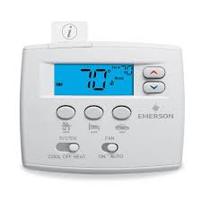 We provide step by step instructions on how you can reset your white rodgers thermostat or emerson thermostat to get your heating back up and running! Emerson Blue Easy Set Non Programmable Thermostat 1f86ez 0251 The Home Depot