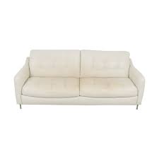 natuzzi white tufted leather sofa 90