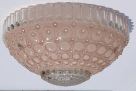 Vintage Pink Bubble Glass Lamp Shade