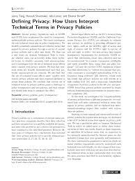 pdf defining privacy how users