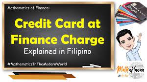 credit card and finance charge