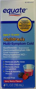 Childrens Multi Symptom Cold Very Berry Flavor 4oz By Equate Compare To Childrens Multi Symptom Cold