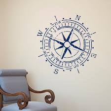 Compass Rose Wall Decal Vinyl Sticker