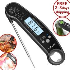 Internal Meat Thermometer Long Probe Instant Read Fast Thermapen Digital Kit New