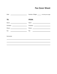 Basic Black And White Fax Cover Sheet Iworkcommunity