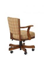 Caster chair company casual rolling caster dining chair with swivel tilt in oak wood with fabric seat and back 1 chair. Dining Chairs With Casters Or Rollers Free Shipping At Barstool Comforts