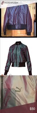 Puma Iridescent Bomber Jacket Sz Xl Puma Iridescent Bomber