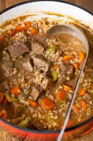 beef and barley soup crockpot oven or