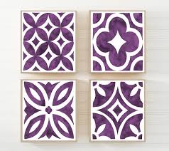 Purple Wall Art Purple Pattern Tile