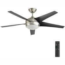 Installing a ceiling fan is a great way to upgrade your home's look, improve air circulation and lower your energy bill. Home Decorators Collection Windward Iv 52 In Led Indoor Brushed Nickel Ceiling Fan With Light Kit And Remote Control 26663 The Home Depot