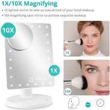 lighted makeup mirror with lights and