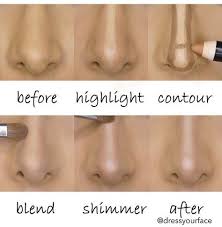 Begin contouring at the brow bone. 8 Totally Ingenious Makeup Tips That Nobody Told You About Nose Makeup Strobing Makeup Nose Contouring