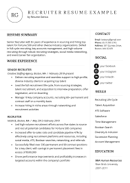 Find examples of other resumes in your field to research. Recruiter Resume Example Resume Genius