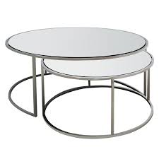800 diameter x 425h (other sizes available) in autumn cherry mfc on a silver column base. Chrome Circular Coffee Table