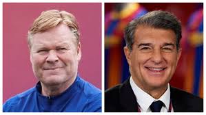 Ronald koeman (born 21 march 1963) is a dutch professional football manager and former footballer, who is current head coach of la liga club barcelona. Fc Barcelona La Liga Laporta Meets With Koeman Marca