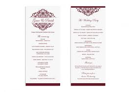 Wedding Program Template Printable Wedding Program Wedding