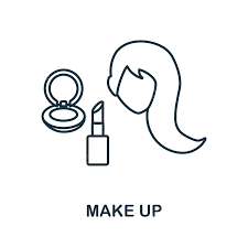 linear makeup icon from hairdresser