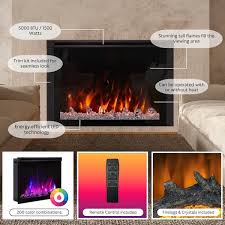 Active Flame Pro Series 36 13 In Ventless No Fuel Electric Fireplace Insert
