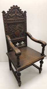throne chair meval dark oak king