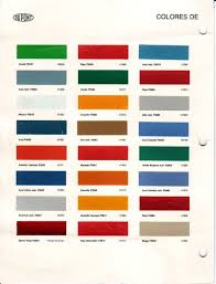 Modern Vespa Original Colour Chart