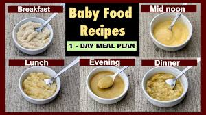 8 months baby food 1 day meal plan of