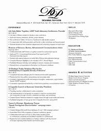 Profile Section Of A Resume Examples New Awards Resume New Profile