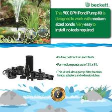beckett 900 gph submersible pond pump