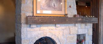 rough sawn 8x8 mantel fireplace