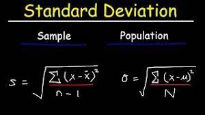 standard deviation formula statistics
